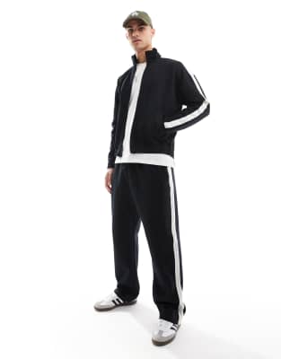 Hollister baggy track pant co-ord in black