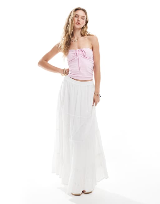 Hollister - Bandeau-top met gestrikte voorkant in roze, 2 van 4