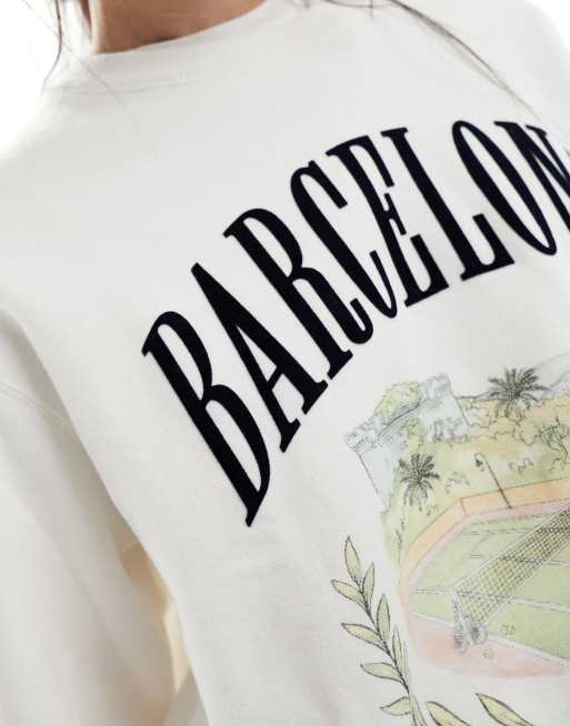 Sleeve print sweatshirt sale