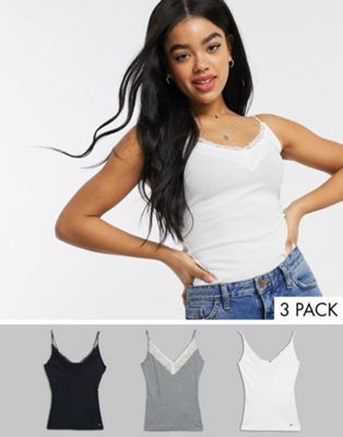 Hollister bare lace cami multipack | ASOS