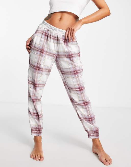 Hollister Bas de pyjama carreaux Marron