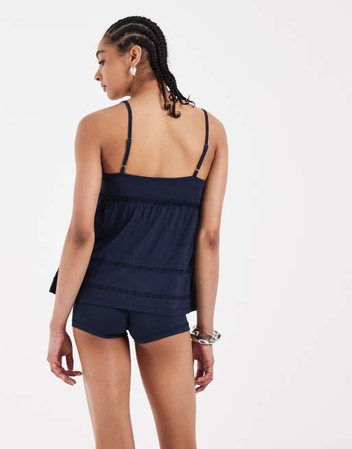 Hollister basic micro shorts in navy, 3 of 5