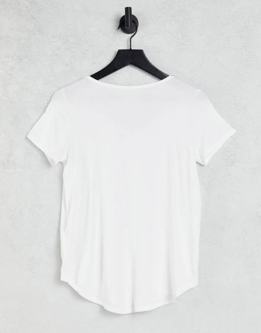 Hollister - Basic T-shirt met ronde hals in wit, 2 van 4