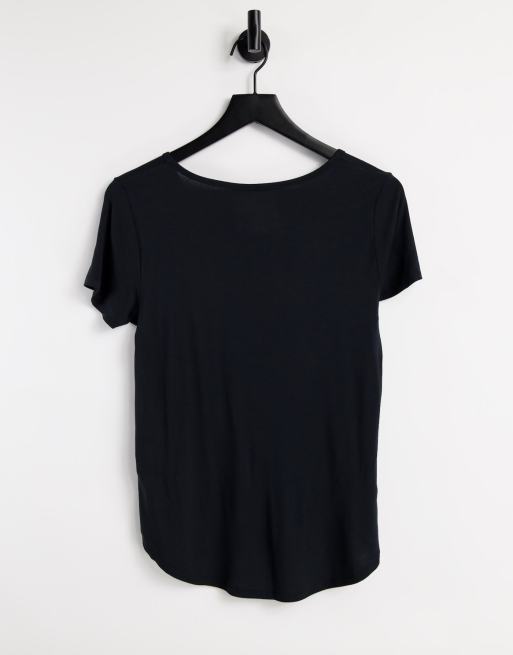 Hollister – Basic-T-Shirt mit Rundhalsausschnitt in Schwarz, 2 von 4