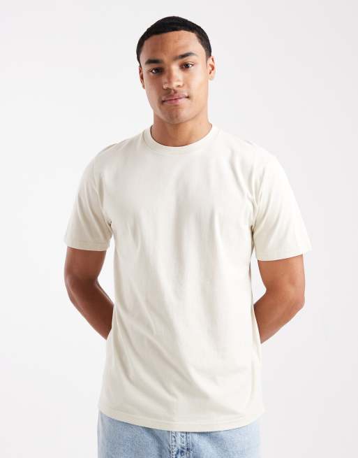 Hollister - Beige klassisk T-shirt med korte ærmer
