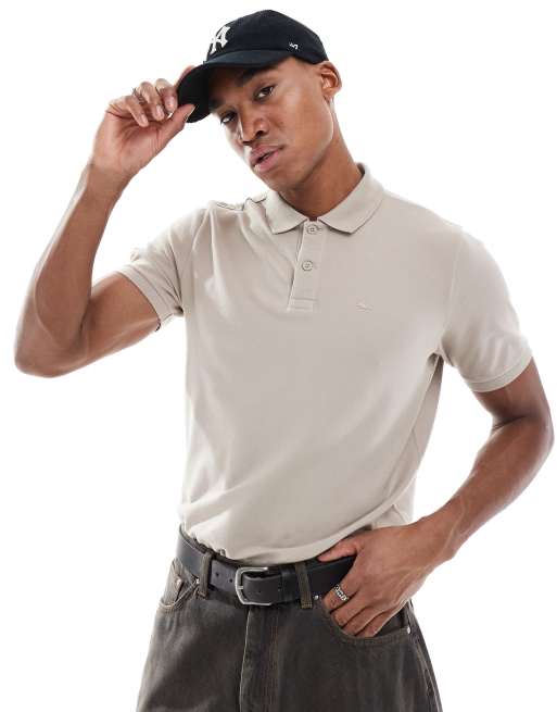 Hollister - Beige polotop med ikonlogo
