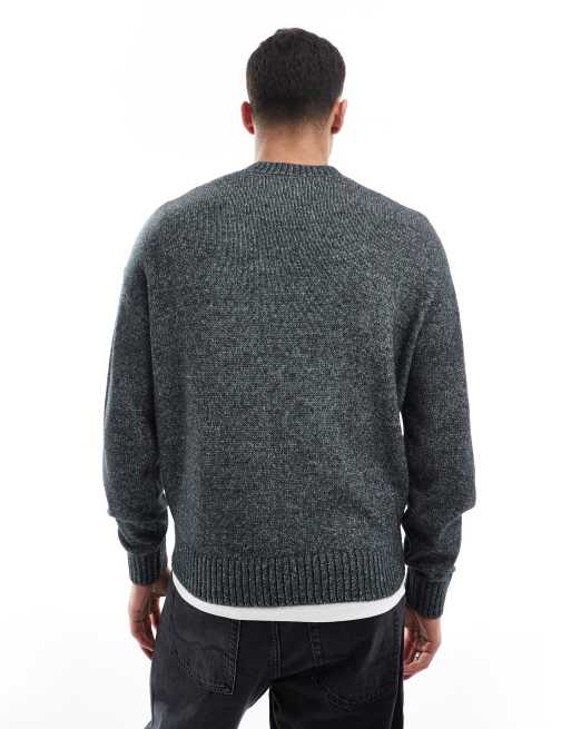 Hollister – Beige, stickad tröja med rund halsringning och boxig passform, 4 av 4