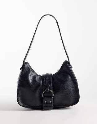 Hollister Belt Clasp Detail Shoulder Bag In Brown
