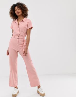 asos pink boiler suit