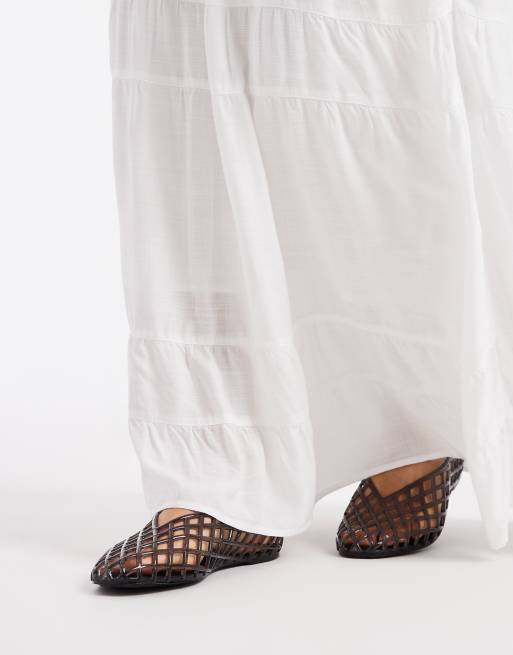 Hollister – Biała spódnica maxi z wywiniętą talią, 5 z 5