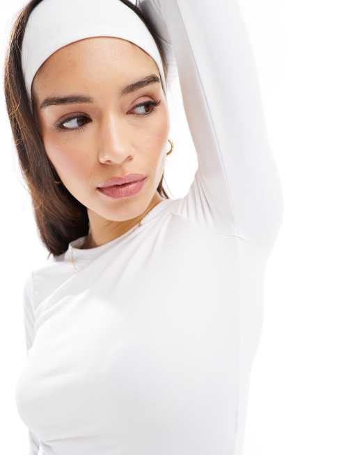 Hollister – Biały top z długim rękawem, 3 z 4