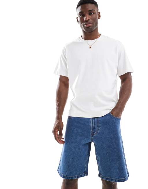 Hollister - Blå posede knælange tømrershorts i denim, 3 af 5
