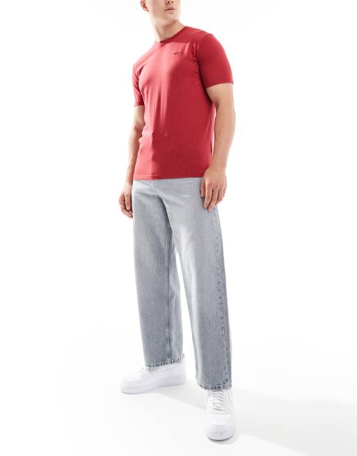 Hollister – Blå, röda, beige och melerade t-shirts med ikonlogga, 5-pack, 3 av 4