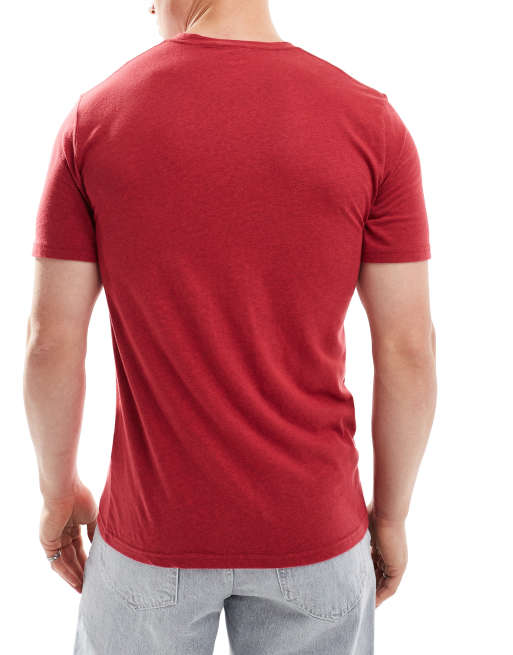 Hollister – Blå, röda, beige och melerade t-shirts med ikonlogga, 5-pack, 4 av 4