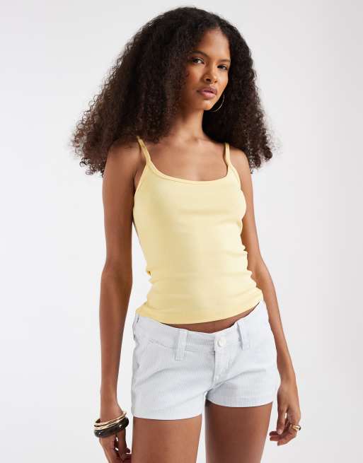 Hollister - Blåstribede lavtaljede denimshorts i twill i y2k-stil, 2 af 5
