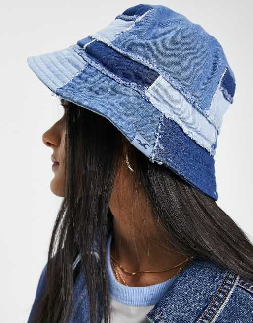 Hollister - Bøllehat i patchwork-denim