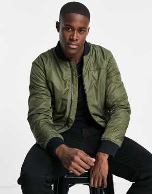 Hollister Bomber Jacket In Olive Green | ModeSens