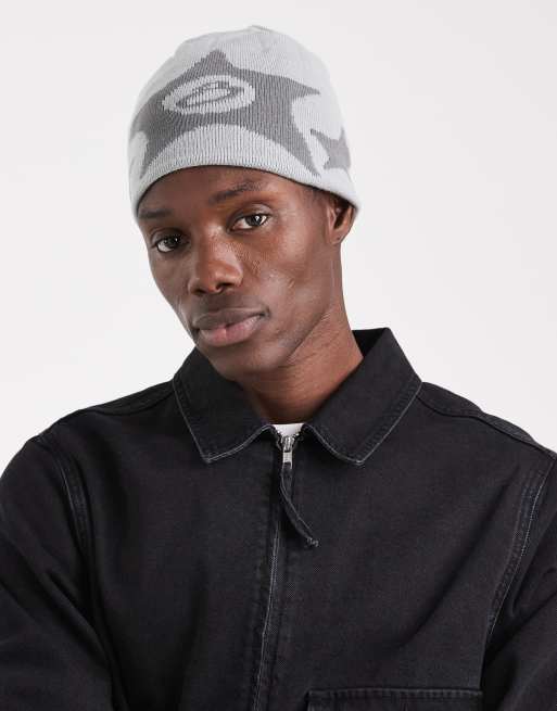 Hollister - Bonnet court à imprimé étoiles - Gris