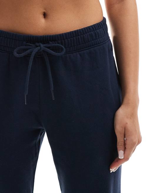 Hollister boot cut drawstring trackies in navy , 3 of 5