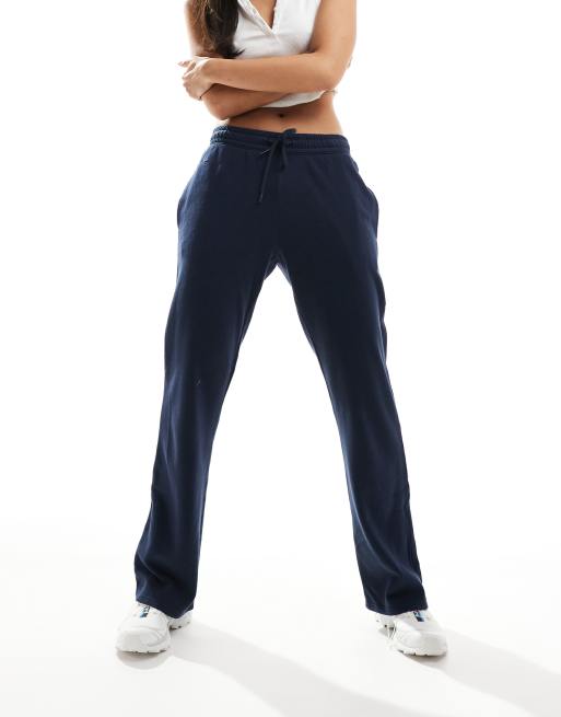 Hollister boot cut drawstring trackies in navy , 4 of 5
