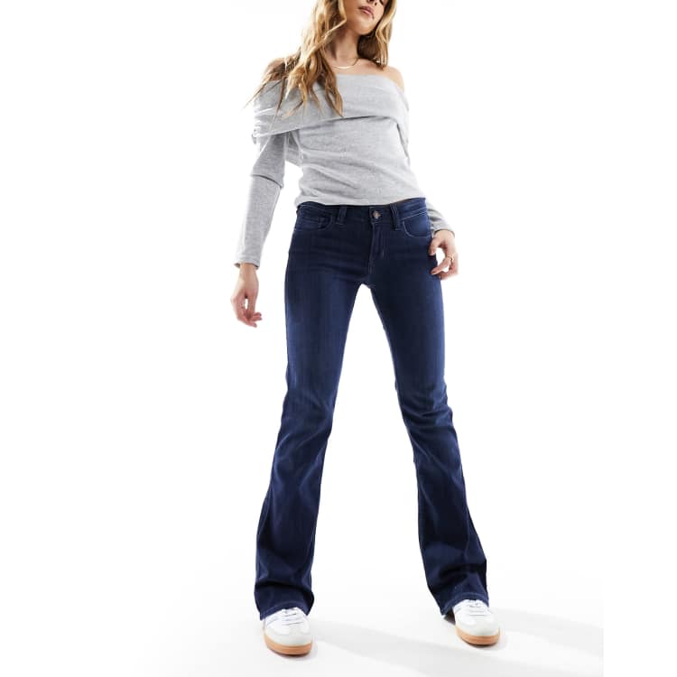 Hollister bootcut fit jeans in dark wash ASOS