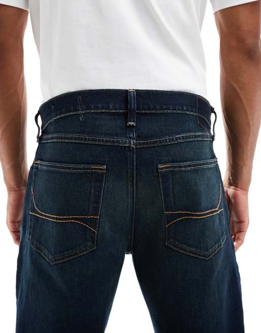 Hollister bootcut jeans in dark indigo | ASOS