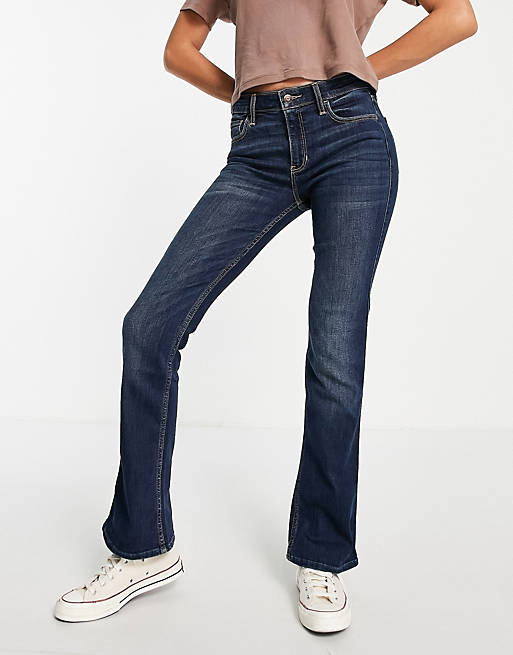 Hollister bootcut jeans in indigo