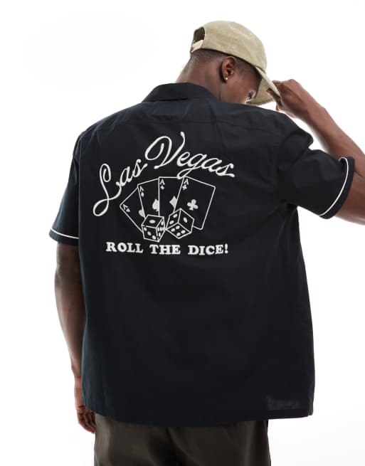 Hollister bowling shirt in black