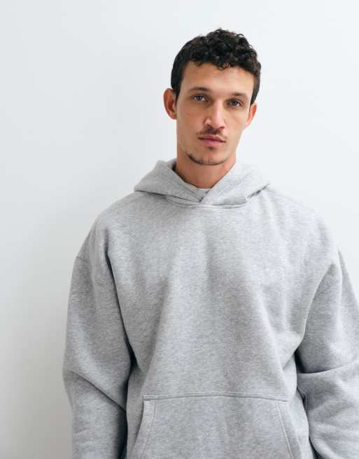 Hollister boxig hoodie i ljusgrått, 3 av 5