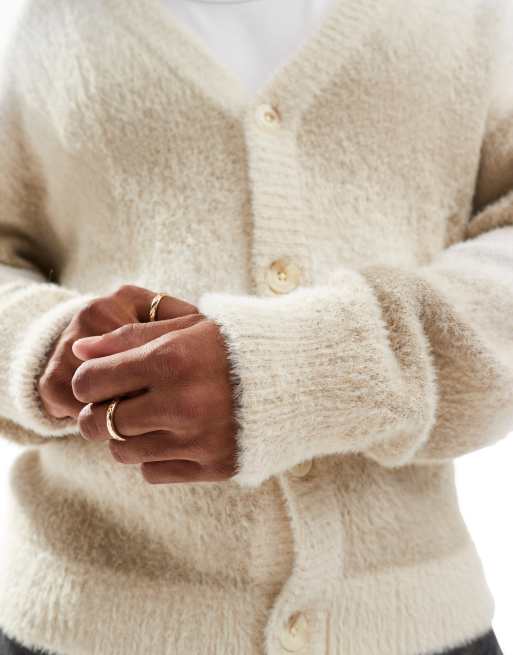 Hollister fuzzy cardigan new arrivals