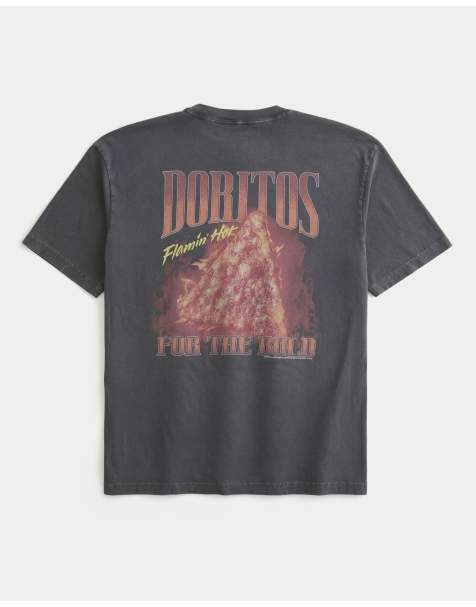 Hollister Boxy doritos graphic tee in charcoal - view 1