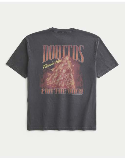 Hollister Boxy doritos graphic tee in charcoal