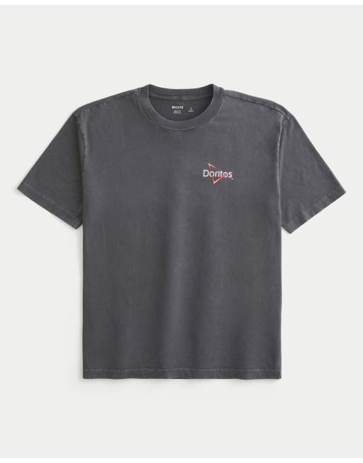 Hollister Boxy doritos graphic tee in charcoal, 2 of 2
