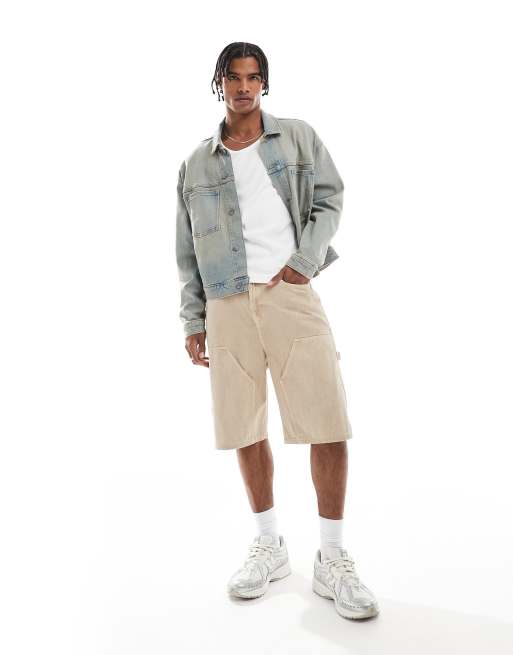 Hollister boxy fit denim jacket in gray wash | ASOS