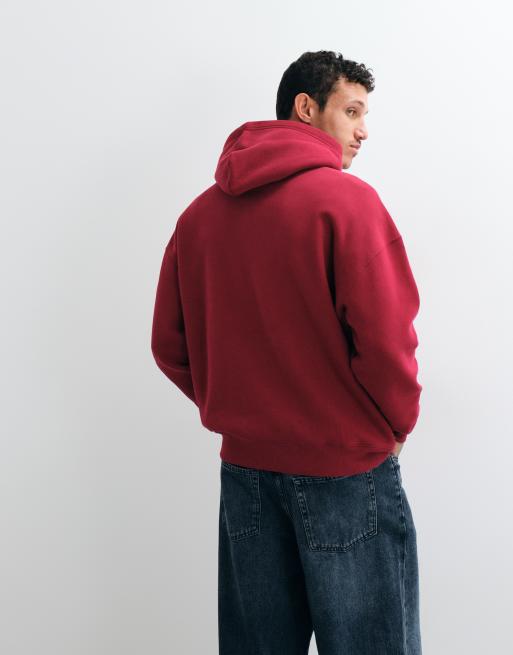 Hollister boxy fit hoodie in berry, 5 of 5