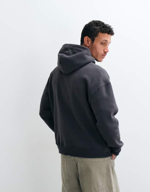 Hollister boxy fit hoodie in donkergrijs, 5 van 5