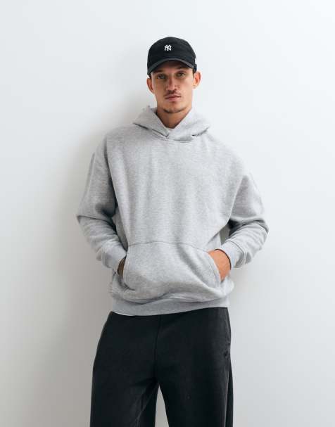 Hollister boxy-fit hoodie in lichtgrijs - view 1