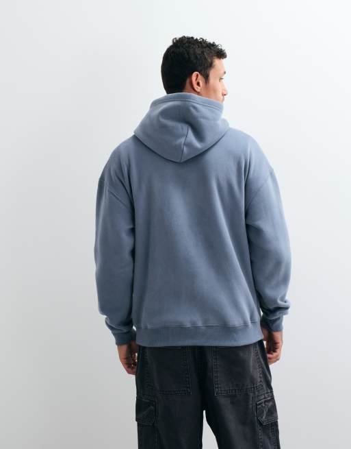 Hollister boxy fit hoodie in light blue, 5 of 5