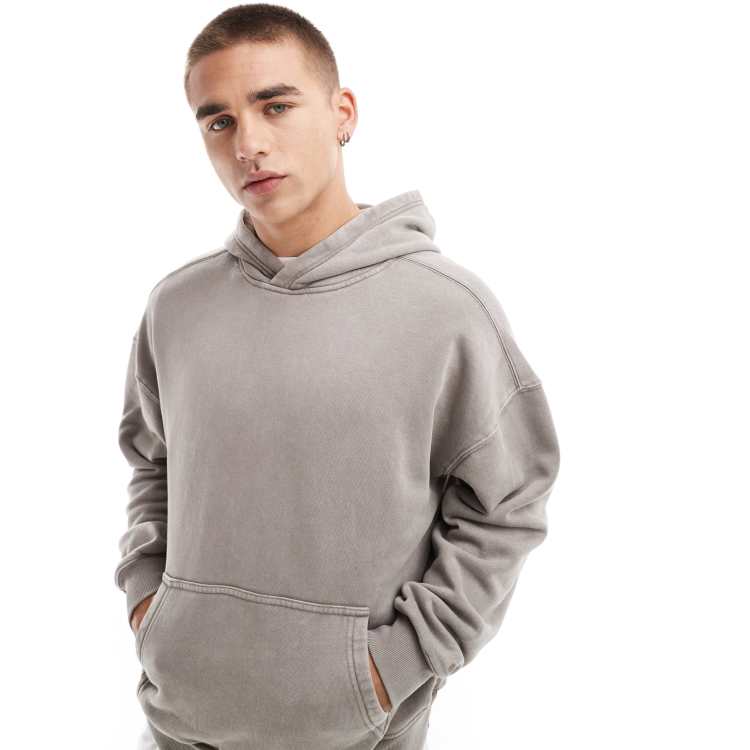 original penguin novelty allover golf shirt ogksa072 white Hollister boxy fit hoodie in washed brown grey ClassicfuncenterShops