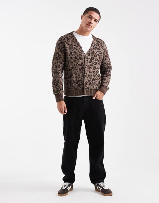 Hollister boxy fit long sleeve cardigan in leopard print | ASOS