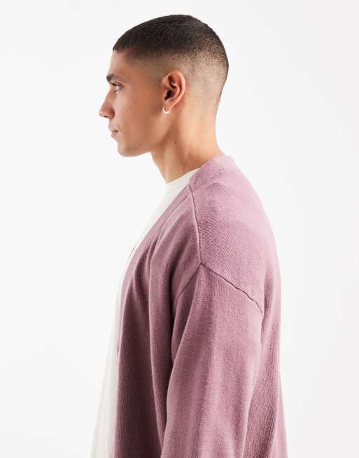 Hollister boxy fit long sleeve cardigan in pink, 4 of 5
