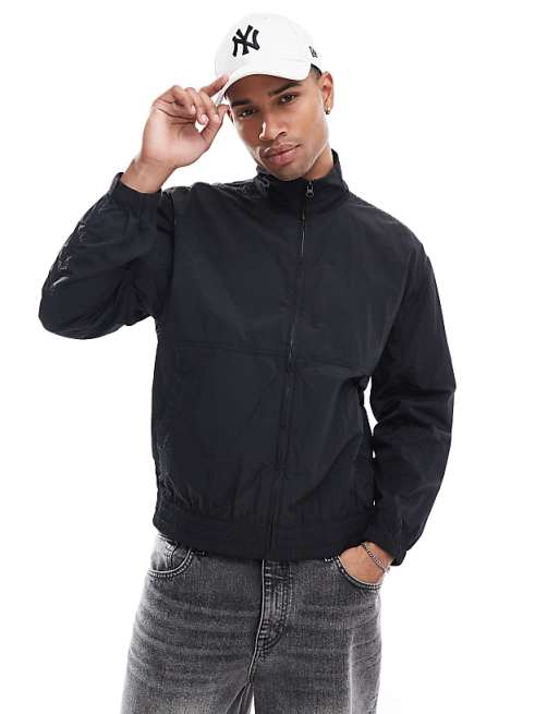 Hollister boxy fit retro nylon jacket in black | ASOS Hollister boxy fit retro nylon jacket in black | ASOS