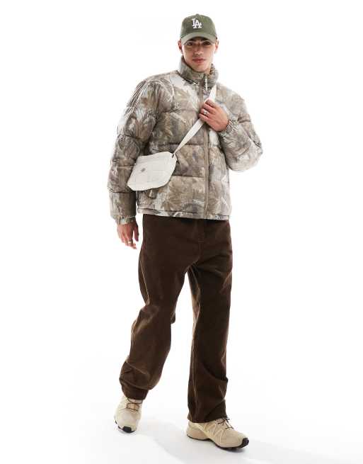 Hollister boxy high neck padded coat in beige camo print, 2 of 4