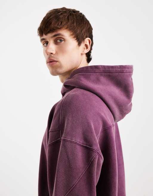 Hollister boxy hoodie in purple, 4 of 5