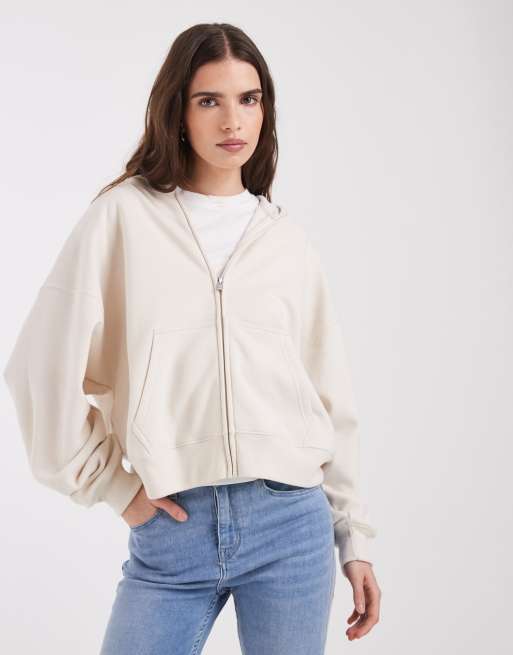 Hollister boxy Kapuzenjacke in Babyrosa, 1 von 4