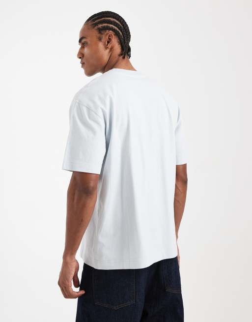 Hollister boxy oversized t-shirt in blue wash, 3 of 5