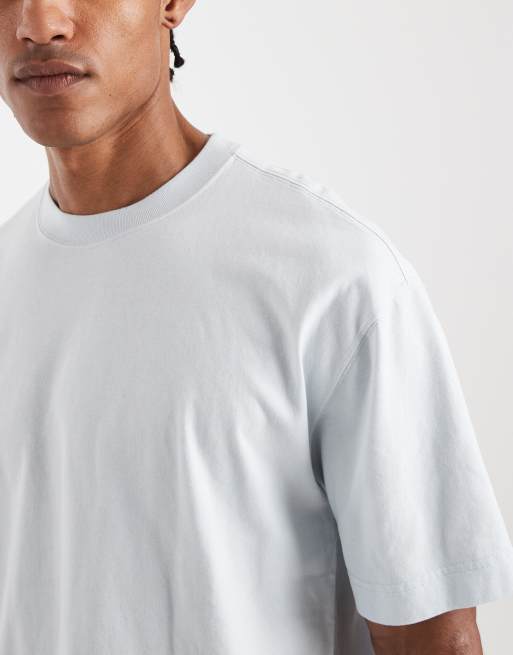 Hollister boxy oversized t-shirt in blue wash, 5 of 5