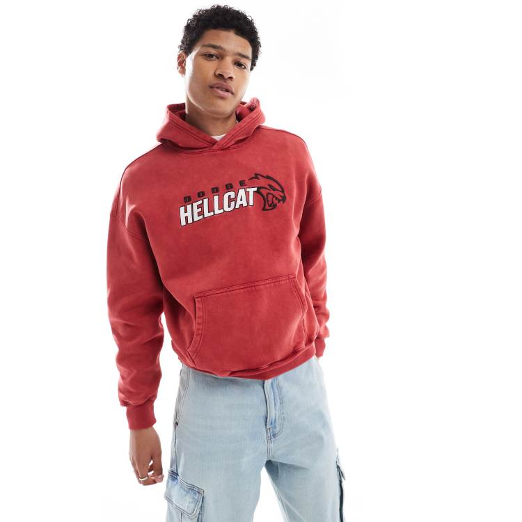 Graphic Hoodie Hollister Red Hoodie Mens Hollister Boxy Race Day