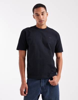 Hollister Boxy Short Sleeve Micro Logo T-shirt In Black