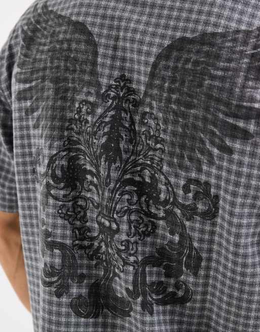 Hollister boxy short sleeve shirt in check print, 5 of 5